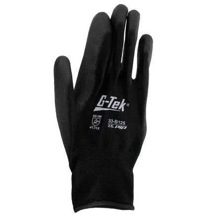 WORLD ENTERPRISES Poly Coated Nylon Gloves  XL PIP-33-B125/XL